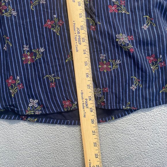 People Womens Blouse Size M  top Pullover Long Sleeve,Floral,  Striped - Picture 5 of 8